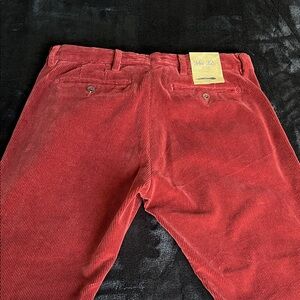 Lands' End Men's Red Corduroy Pants